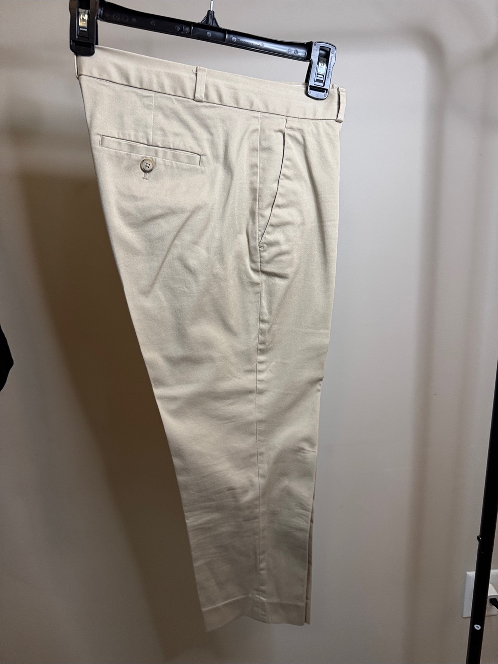 Banana Republic Cream Tailored Tapered Trousers